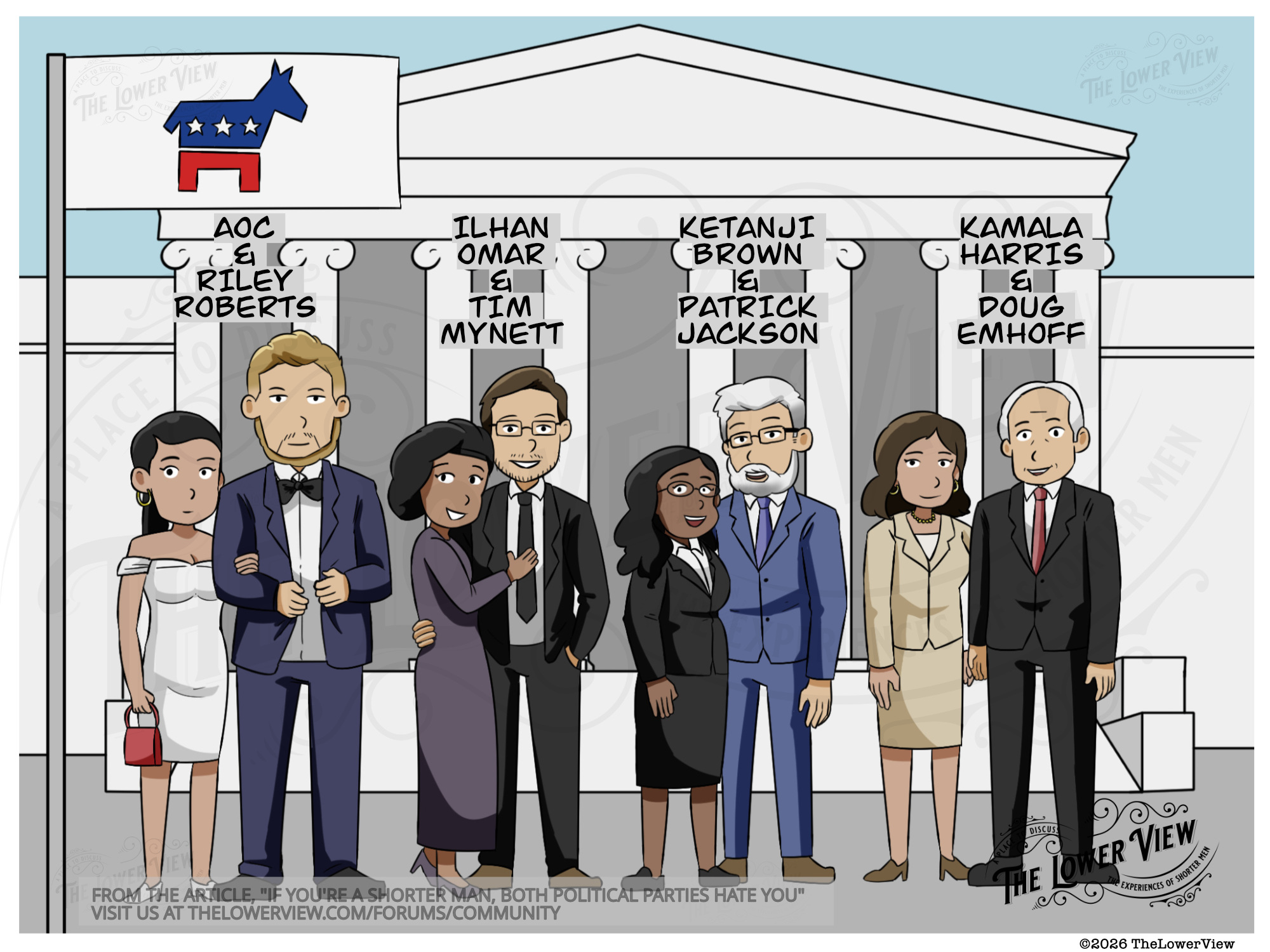 Many Progressive Female Politicians Have Tall White Partners | AOC Ilhan Omar Ketanji Brown Jackson Kamala Harris